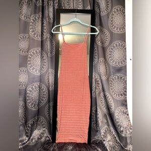 Maternity Dress in Peach, Size Small.